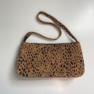 brandy melville leopard shoulder bag